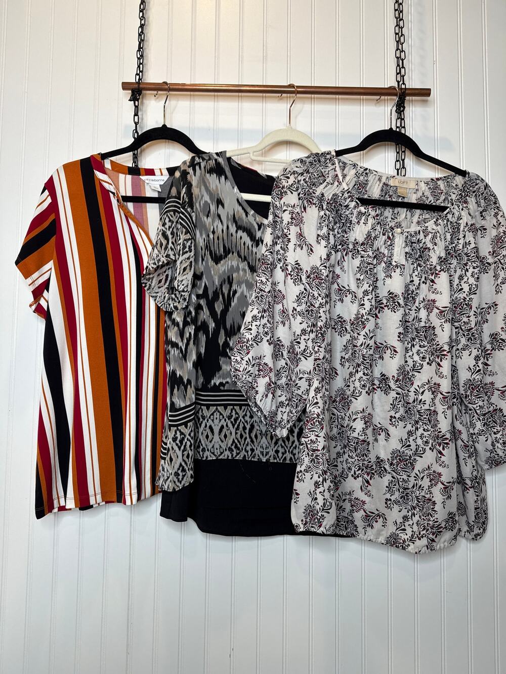 LOFT Dana Buchman Liz Claiborne Short Sleeve Blouses Flowy Bundle of 3 Sz XL